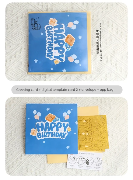 DIY Katlanabilir Doğum Günü Kartı - Altın Dönme Dolap - Resim 10