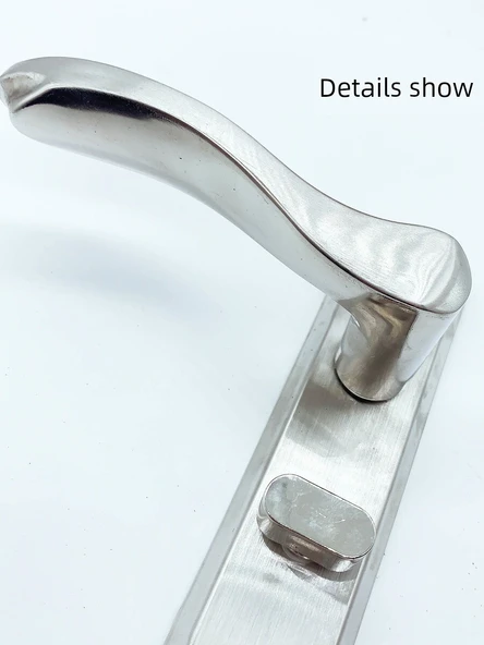 Paslanmaz Çelik Banyo Kapı Kilidi - 125 Paslanmaz Çelik - 30mm Vida - 3