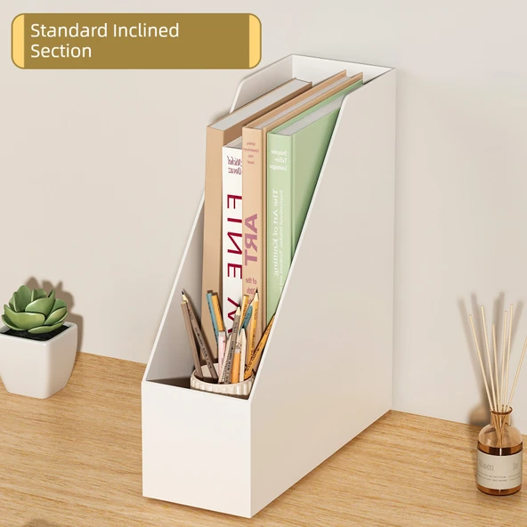 Akrilik Şeffaf Kitap Tutucu - Standart Eğik Bölüm