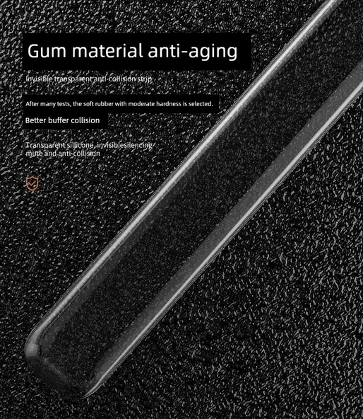 Silikon Darbe Önleyici Kapı Kolu Ped Mute Şeridi - Çin Kalınlaştırılmış 63x10x2.5mm [30 Paket] - 10
