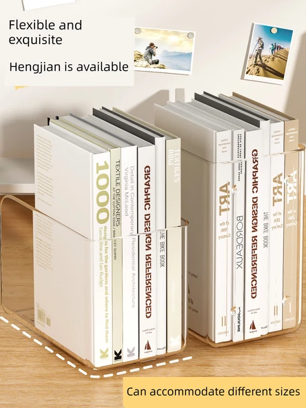 Akrilik Şeffaf Kitap Tutucu - Genişletilmiş 3 Parça Set - 5