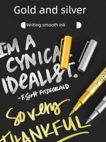 Metal Craft Renkli Kalem Seti - 12 Gümüş (6 sert ve 6 yumuşak) - 3