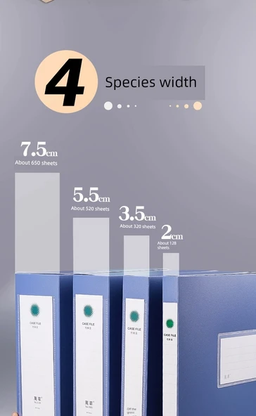 A4 Dosya Kutusu - Geliştirilmiş Kalınlık 55mm - 520 Kağıt - 8