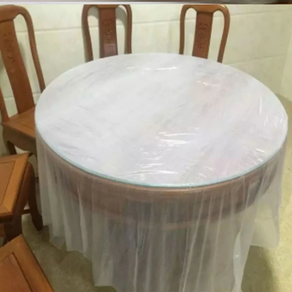 Kalın Tek Kullanımlık Masa Örtüsü - Beyaz - 220x220cm - 2 Paket