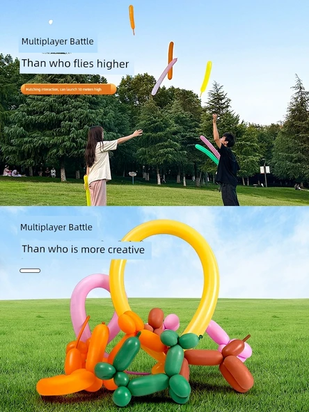 Kalın Roket Balonlar - 20 Roket Balon + Şişirici - 3