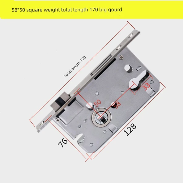İç Kapı Kilidi Gövdesi - 5850 Büyük Kaldırma Kilit Silindiri Uzun 170 - 30mm-50mm