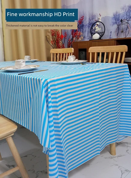 Dikdörtgen Tek Kullanımlık Masa Örtüsü - 137cm x 274cm - Mutlu Köpek - Kalın - 12