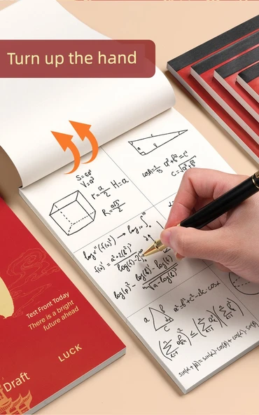 İlham Verici Yazı Deri Kapaklı Taslak Defter - Bölmeli 20 Paket (100 sayfa) - 12