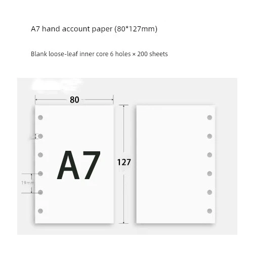 M5-74 * 105 Yatay Çizgi Defter Yenileme 95g - 200 Sayfa (5 Delik) - 10