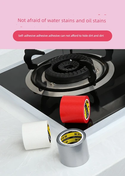 Su Geçirmez Mutfak Lavabo Kenar Bantı - Gümüş - 48mm x 10m - 10