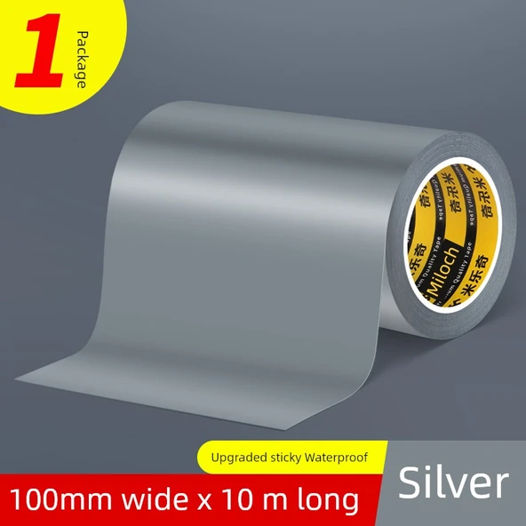 Su Geçirmez Mantar Önleyici Bant - Gümüş - 10cm x 10m