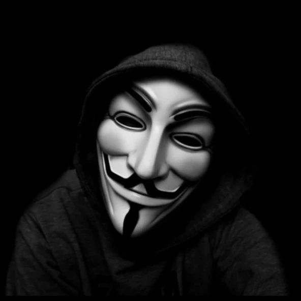 Cadılar Bayramı V for Vendetta Maskesi - Eyelinerlı Buzlu V/Beyaz - 8