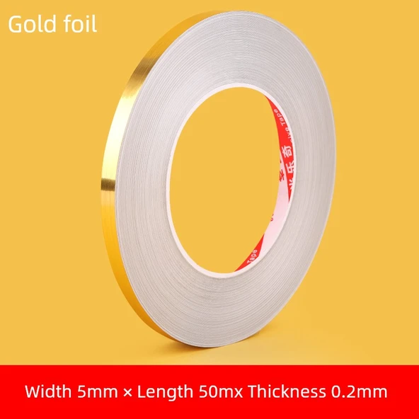 Su Geçirmez Dikiş Bantı - Altın Folyo - 5mm x 50m