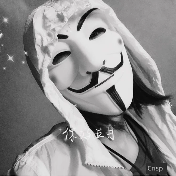 Cadılar Bayramı V for Vendetta Maskesi - Eyelinerlı Buzlu V/Beyaz - 10