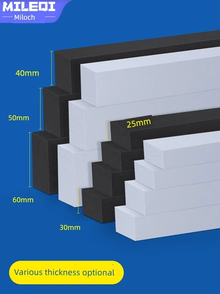 EVA Köpük Hava Sızdırmazlık Bandı - 50mm Genişlik - 1m Uzunluk - 60mm Kalınlık - 1 Paket - 2