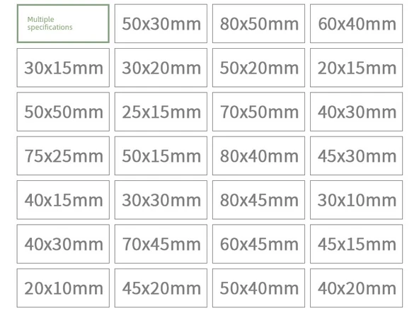 Termal Renkli Etiket Kağıdı - 40x20mm - 320 Yaprak - Kırmızı - 4