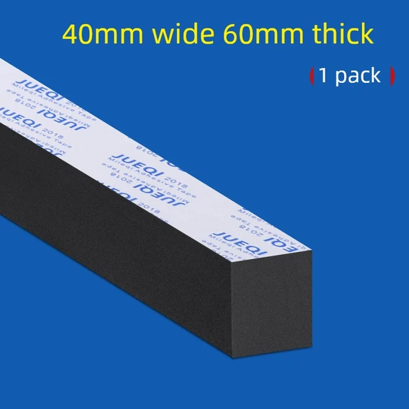 EVA Köpük Hava Sızdırmazlık Bandı - 40mm Genişlik - 1m Uzunluk - 60mm Kalınlık - 1 Paket