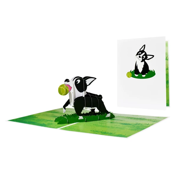 Üç Boyutlu Doğum Günü Tebrik Kartı - Köpek (15*20CM)