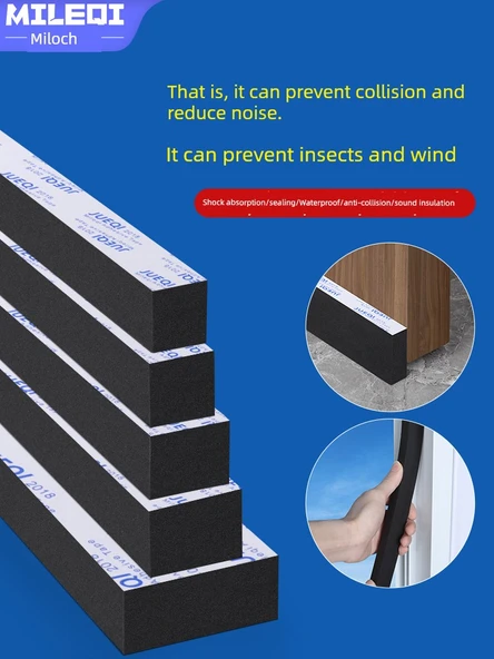 EVA Köpük Hava Sızdırmazlık Bandı - 20mm Genişlik - 1m Uzunluk - 40mm Kalınlık - 2 Paket - 4