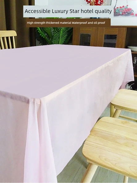 Çocuk Doğum Günü Dikdörtgen Tek Kullanımlık Masa Örtüsü - Açık Mor - 137cm x 274cm [3] - 11