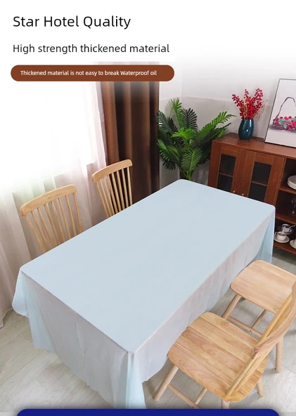Çocuk Doğum Günü Dikdörtgen Tek Kullanımlık Masa Örtüsü - Koyu Mavi - 137cm x 274cm [3] - 6