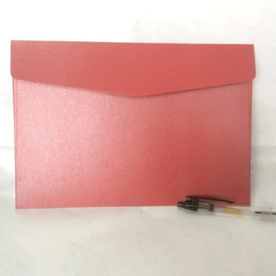 No. 7 Irideşan Kağıt Zarf - A5 - Açık Pembe İpeksi - 4