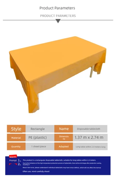 Çocuk Doğum Günü Dikdörtgen Tek Kullanımlık Masa Örtüsü - Açık Mor - 137cm x 274cm [3] - 9