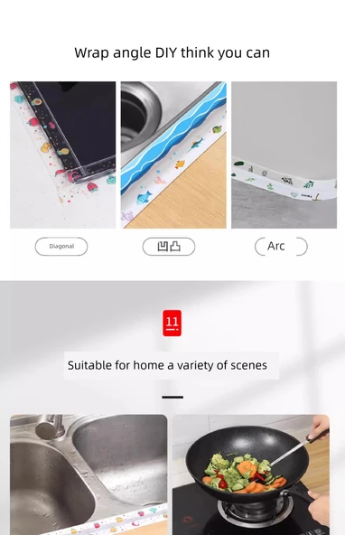 Su Geçirmez Küf Önleyici Bant - Çift Katmanlı Şeffaf Panda - 12
