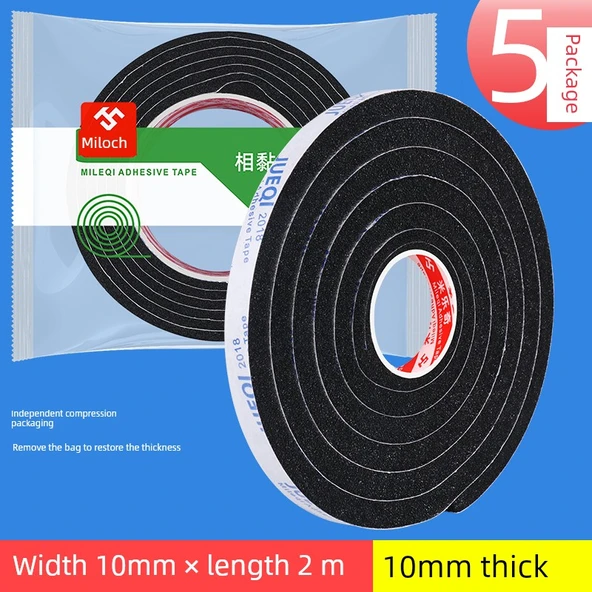 Buzdolabı Kapı Contası - 10mm Kalınlık 10mm Genişlik 2m Uzunluk [5 Paket]