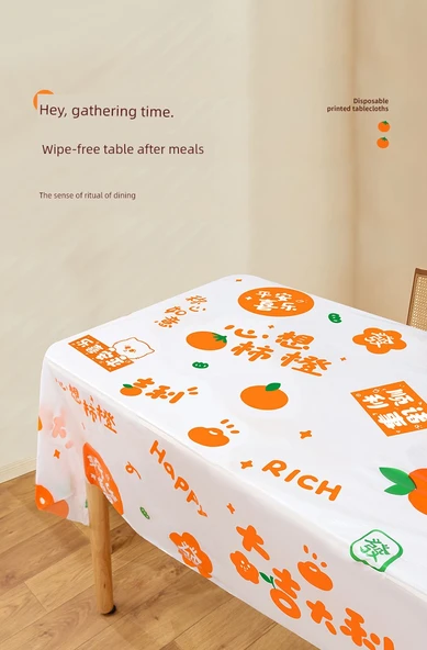 Persimmon Ruyi Tek Kullanımlık Masa Örtüsü - 100x160cm - 20 Yaprak - 10