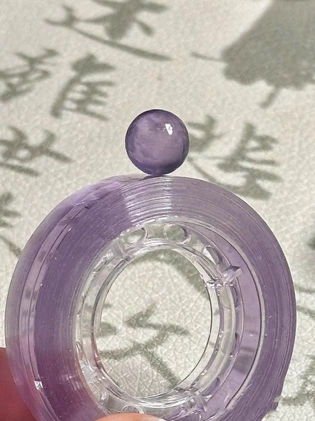 Kristal Yapışkan Top Bant - Mor + Sarı - Resim 4