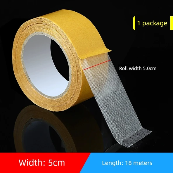 Çift Taraflı Kumaş Bant - 5cm Genişlik x 18m Uzunluk (1 Rulo)