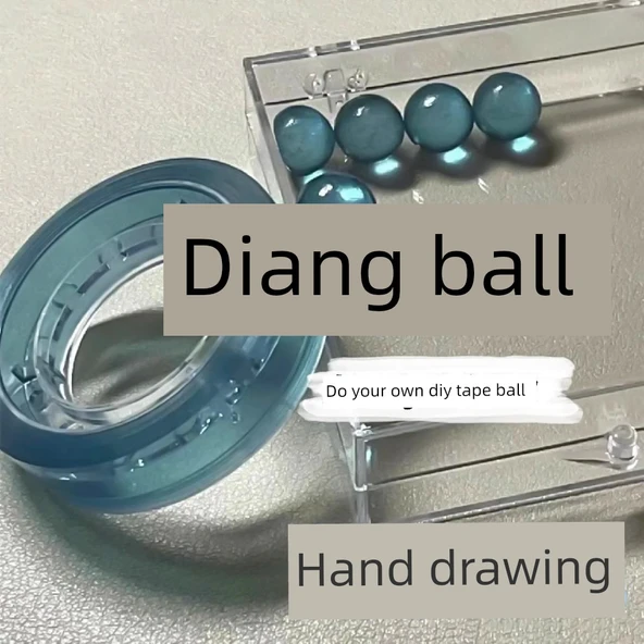 Kristal Yapışkan Top Bant - Mor + Sarı - Resim 8