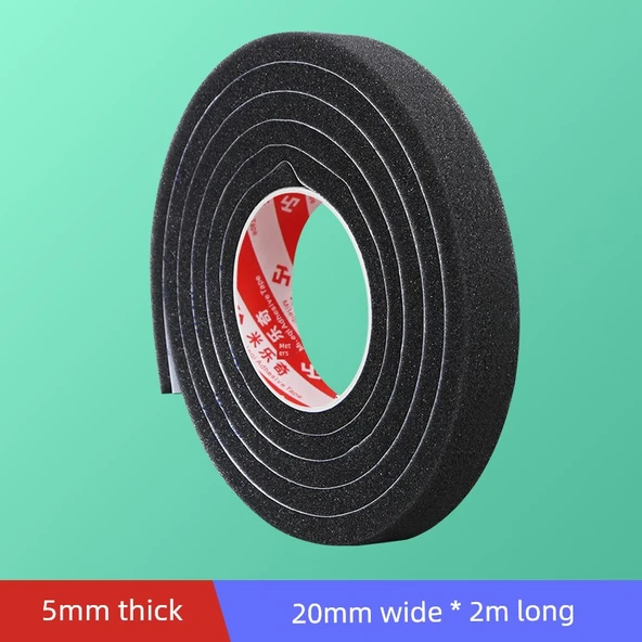 Kapı Pencere Ses Geçirmez Yalıtım Şeridi - 5mm Kalınlık 20mm Genişlik 2m Uzunluk