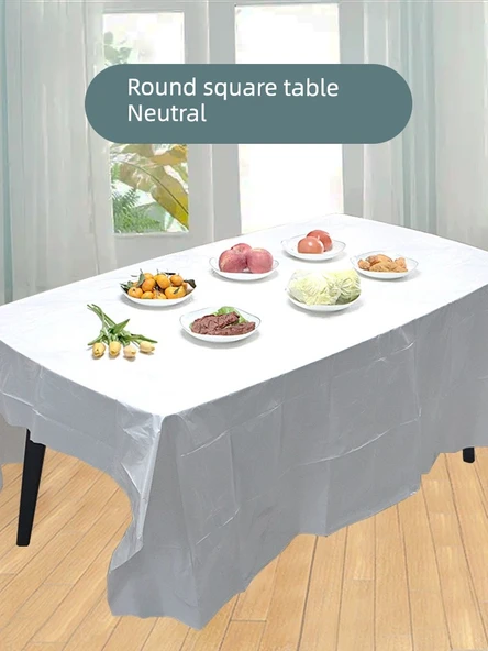Tek Kullanımlık Masa Örtüsü - Kırmızı 2x2 m (5 Paket 50 Adet) - 2