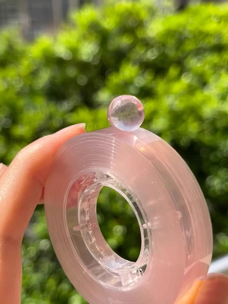 Kristal Yapışkan Top Bant - Mor + Sarı - Resim 11