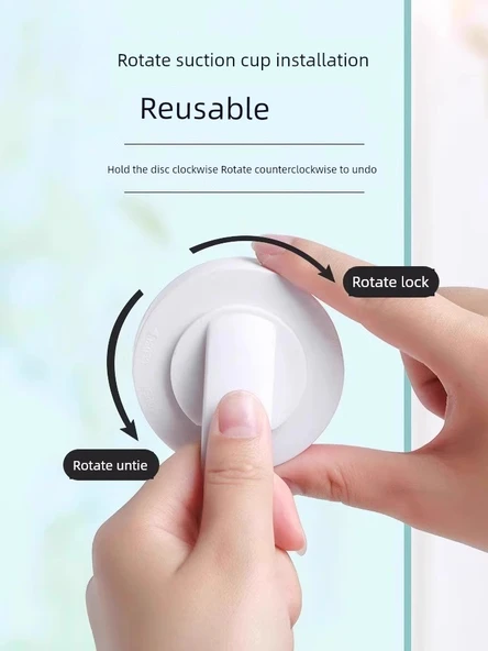 Cam Kayar Kapılar için Deliksiz Vakumlu Kapı Kolu - Siyah Büyük - Resim 4