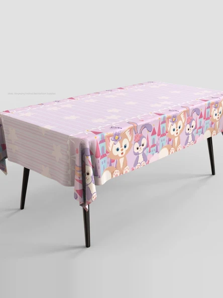 Tek Kullanımlık Su Geçirmez PE Masa Örtüsü - Persimmon - 160X160CM - 3