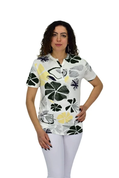 Kadın Kısa Kol Baskılı Bluz BGL-ST04697 ürün görseli