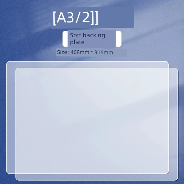 Şeffaf Yazı Tahtası - A3 - Yumuşak Arka Plaka - 2 Paket
