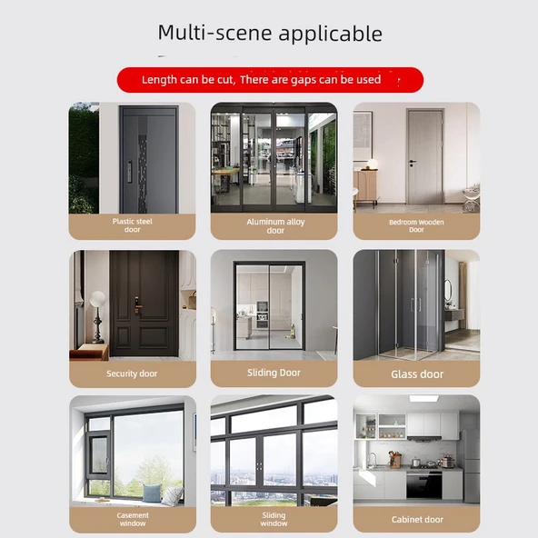 Kapı Pencere Sızdırmazlık Şeridi - Beyaz - Güçlü Yapıştırıcı - 7*8 (10 m) - 4