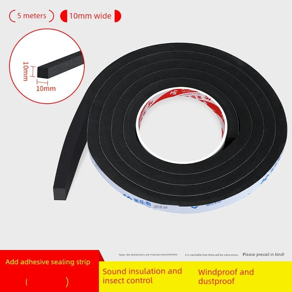 Kapı Pencere Ses Yalıtım Bandı - 10mm genişlik * 2m * 10mm kalınlık