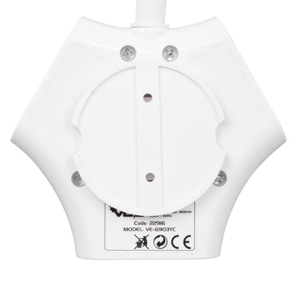 Vea VE-G903YC 3'lü USB+ Type-C Girişli Anahtarlı 1.5 Metre Grup Priz - Resim 4