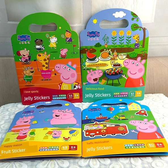 Peppa Pig 4'lü Tam Set Jel Çıkartma Kitabı