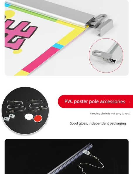 Poster Direği Asma Aksesuarı - 28cm Zincir (2) - 10
