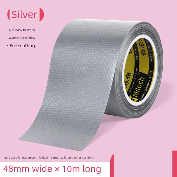 Su Geçirmez Küf Önleyici Bant - Sıradan Gümüş - 48mm x 10m