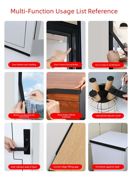 Kapı Pencere Ses Yalıtım Bandı - 30mm genişlik * 5m * 2mm kalınlık - 6