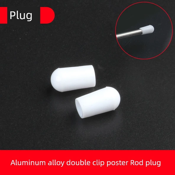 Poster Direği Asma Aksesuarı - Alüminyum Alaşımlı Çift Klips Poster Çubuğu Fişi (2)