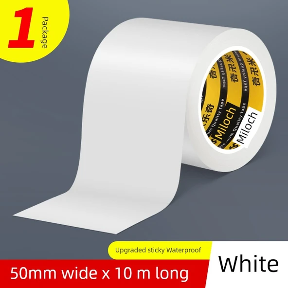 Su Geçirmez Küf Önleyici Bant - Geliştirilmiş Beyaz - 50mm x 10m