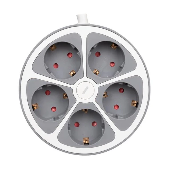 Vea VE-G605Y 5'li Anahtarlı 1.5 Metre Grup Priz ürün görseli